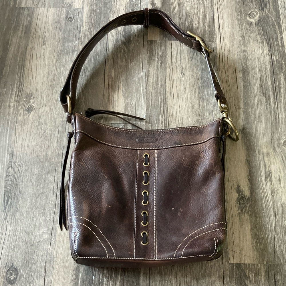 Vintage Leather Coach Satchel